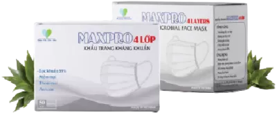 Khẩu Trang Maxpro 4 Lớp Trắng
